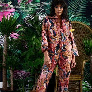 Like New Meg Boutique Toucan Print Jumpsuit / size Large - Like New Condition